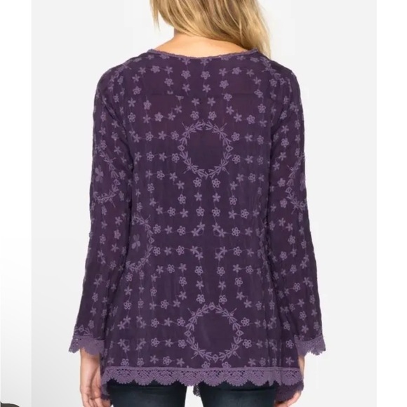 JOHNNY WAS PURPLE JOSSIMAR FLOWY TUNIC XS 💜💜💜 - Picture 6 of 12